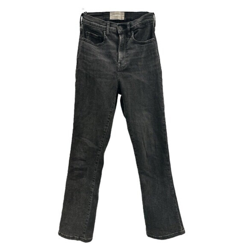 Everlane The Authentic Stretch Slim Bootcut Jeans Black Size 25 - Picture 1 of 6